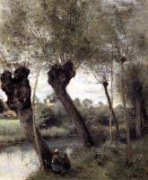 Corot, Jean-Baptiste-Camille - Saint-Nicholas-les-Arras; Willows on the Banks of the Scarpe